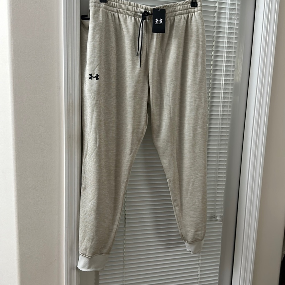 Under Armour Big Man 4XL Khaki Jogger Pants w/Elastic Drawstring Waist & Pockets